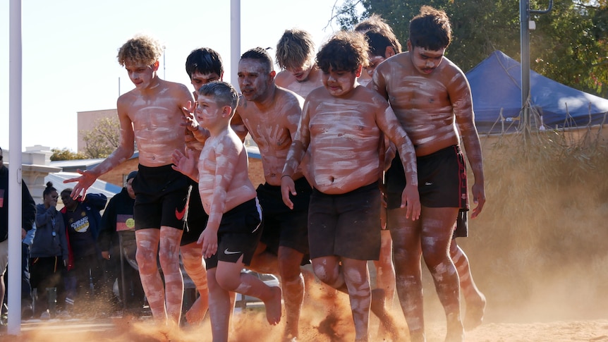Dusty Feet Mob performing at Culture day at 2022 NAIDOC Week at Port Augusta. 