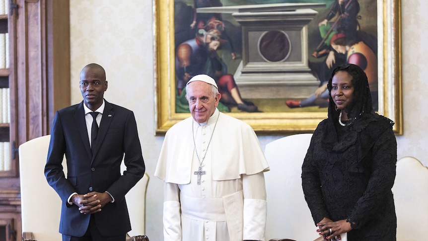 The president of Haiti Jovenel Moïse was assassinated on July 7th. Here he is seen during happier times with Pope Francis.
