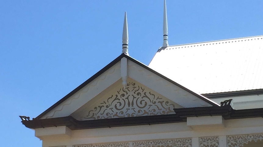 A close-up image of turrets off a Queenslander roof