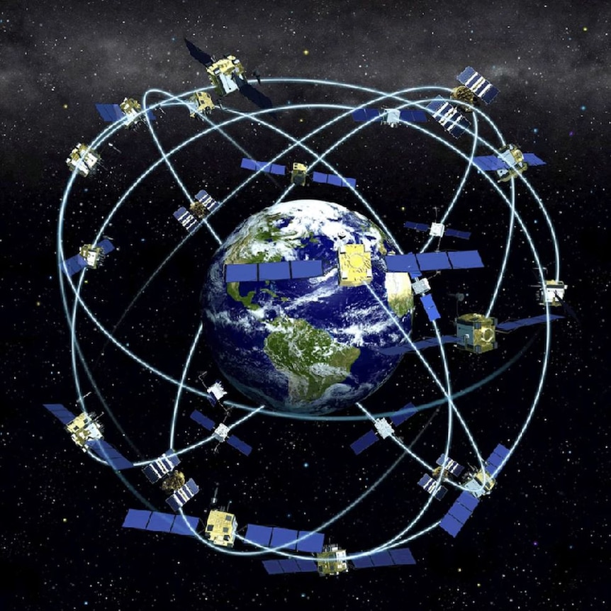 GPS satellites diagram
