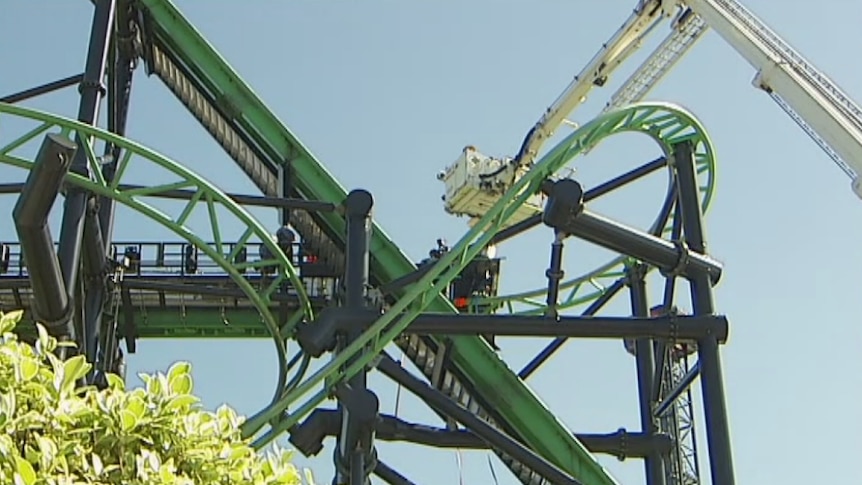 People rescued from Movie World ride
