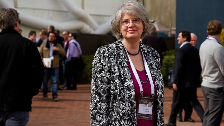 Mining consultant and former geologist, Dr Sandra Close at the 2015 Diggers and Dealers conference in Kalgoorlie-Boulder.