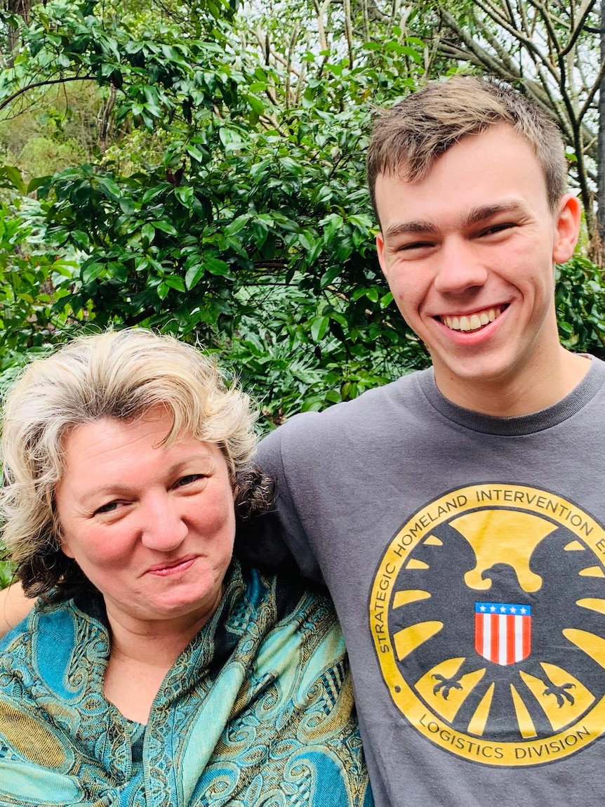 Sharon Denny with her son, Patrick.