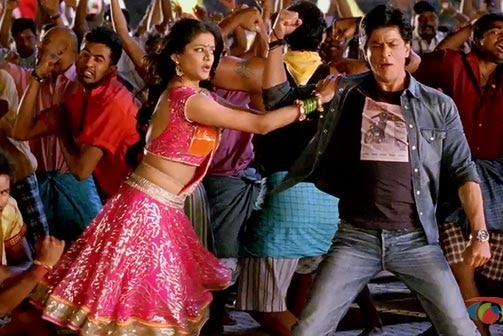 Shah Rukh Khan dancing.