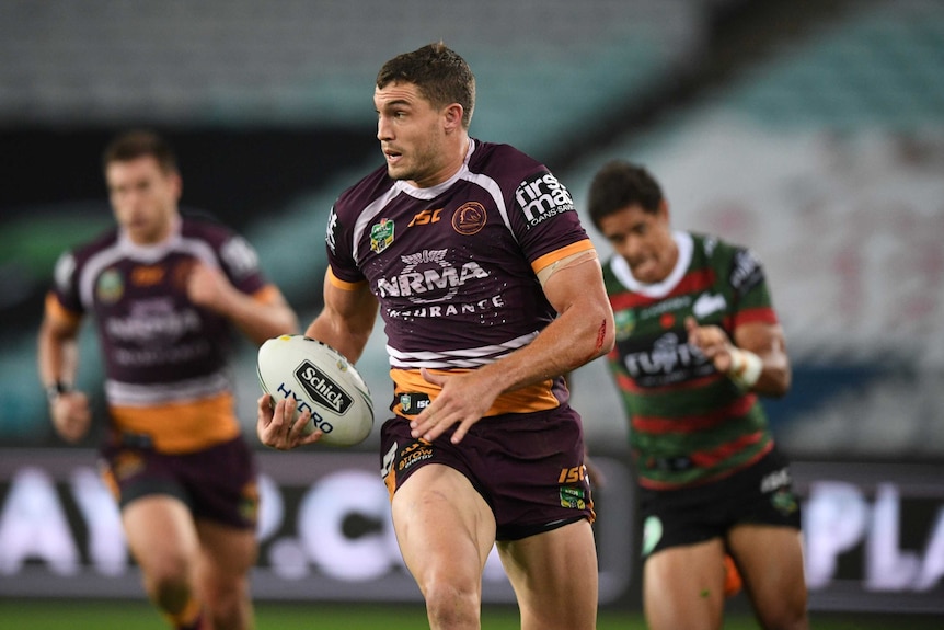 Corey Oates leaves South Sydney players for dust.
