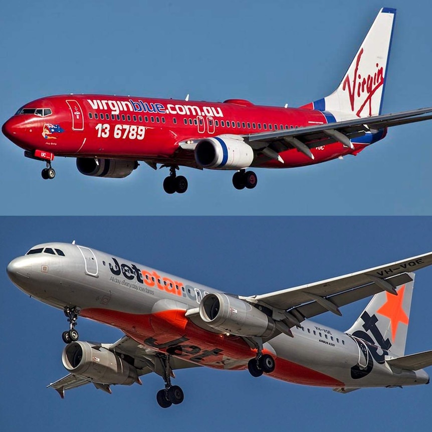 Virgin and Jetstar planes