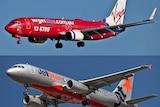 Virgin and Jetstar planes