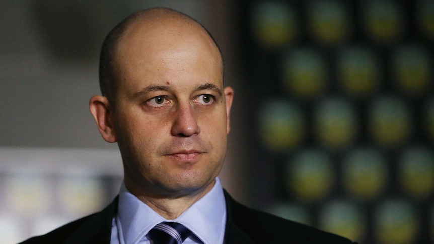 NRL head of football Todd Greenberg looks on during Auckland Nines announcement in September 2013.