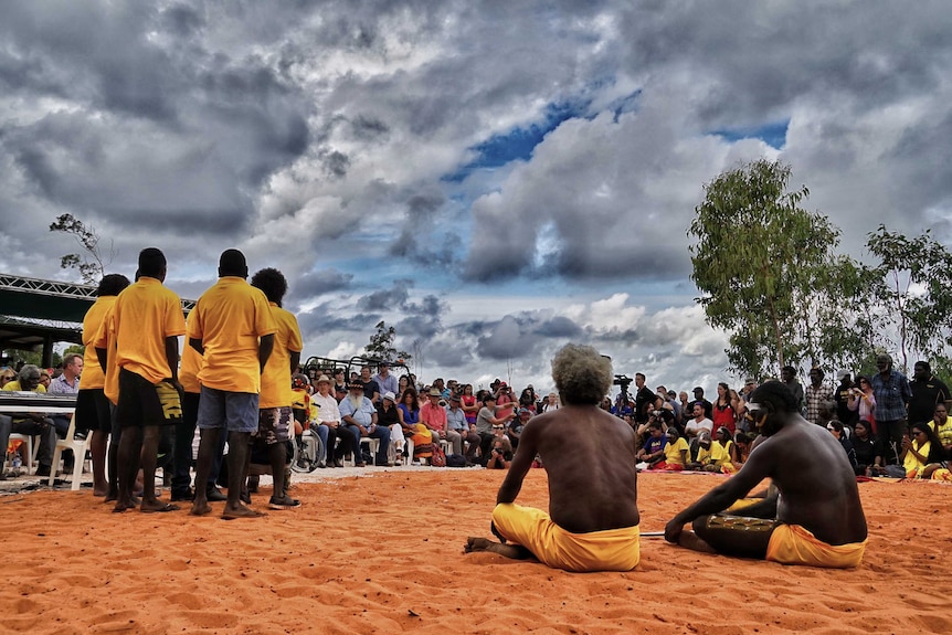 Indigenous people performer at the Garma festival 2017.