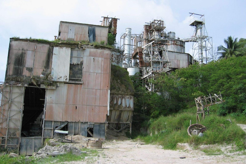 Rundown refining factory in Nauru.