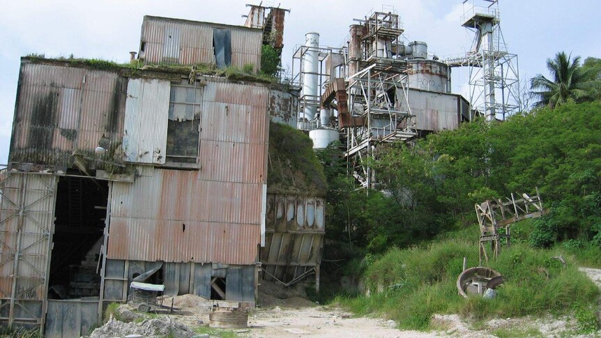 Rundown refining factory in Nauru.