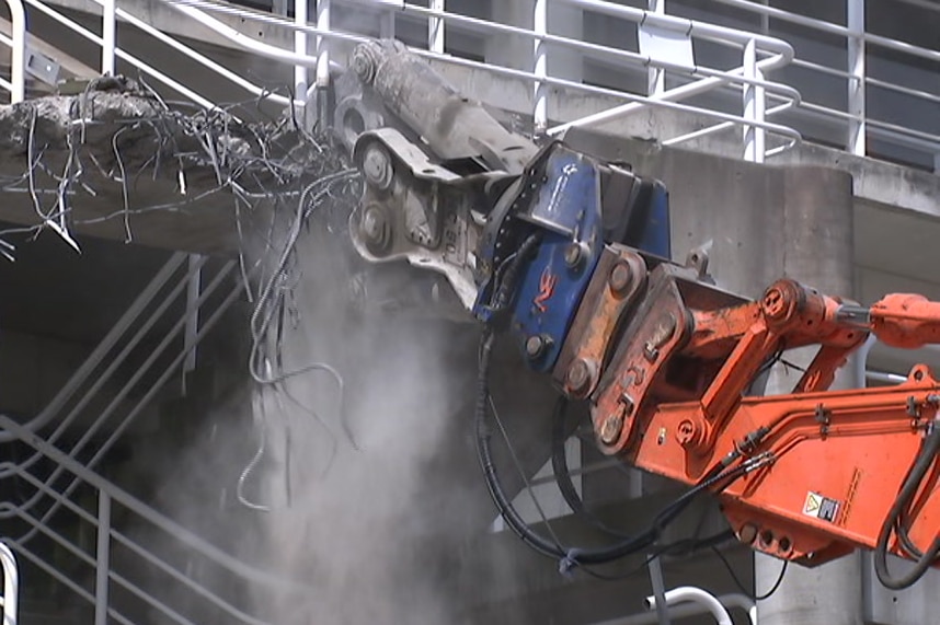 Heavy demolition of Allianz Stadium