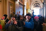 Rioters inside the Capitol building.