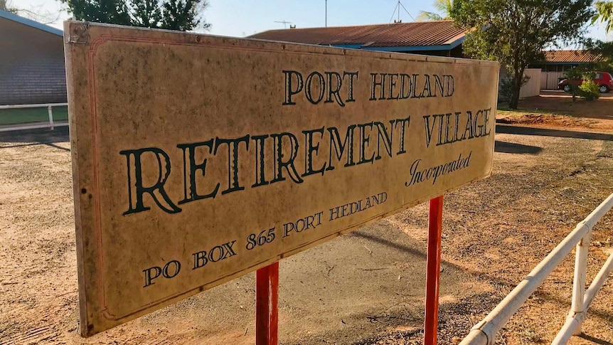 Outdoor sign for Port Hedland Retirement Village