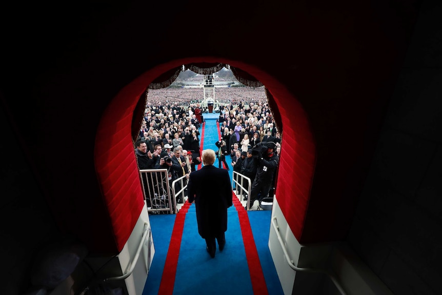 President-elect Donald Trump arrives on Capitol Hill