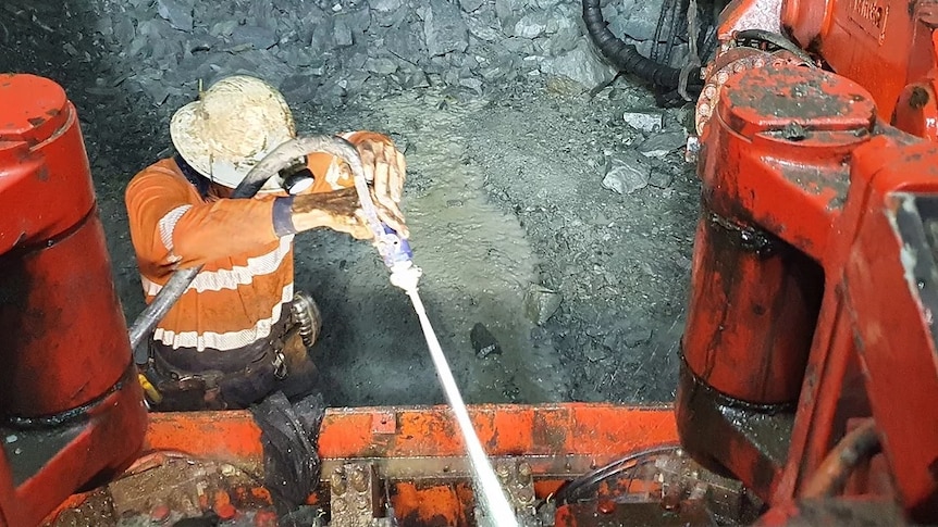 A worker at a mine site.