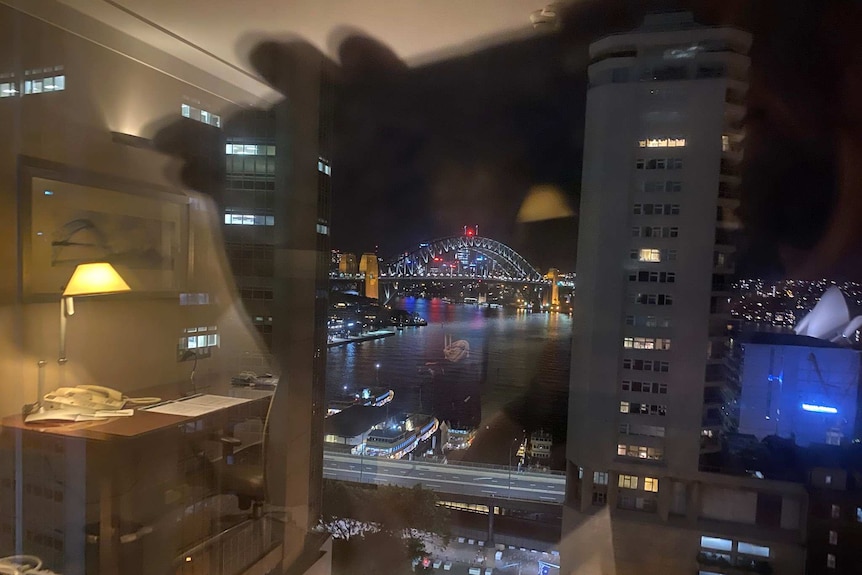A view of the harbour bridge from the room