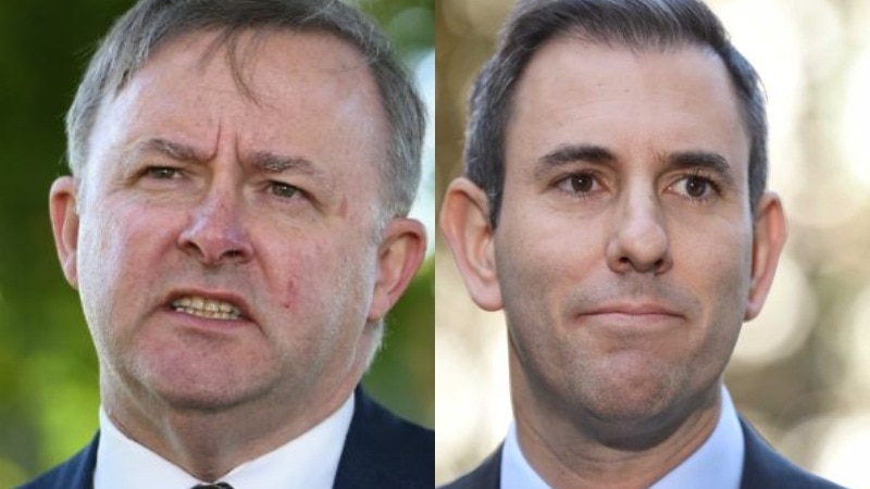 A composite image of Anthony Albanese and Jim Chalmers.