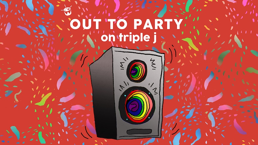 A colourful artwork of a speaker and Out To Party title on top.