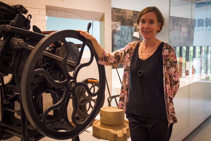 Cairns Museum manager Suzanne Gibson with a new exhibition.