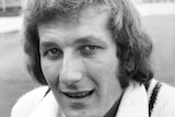 A profile pic of Bob Willis in black and white.