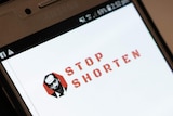 A close up of a phone screen with Stop Shorten app displayed.