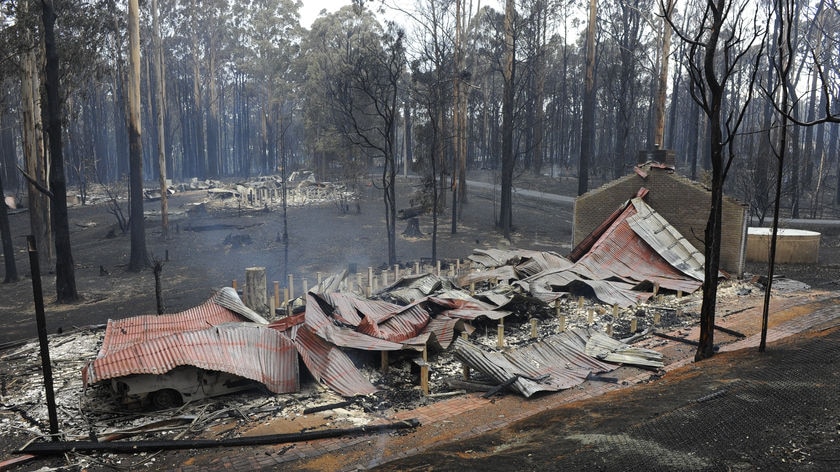 A burned out house at Kinglake