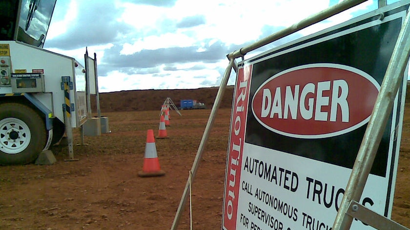 West Angelas iron ore site automated truck