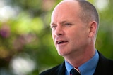 Campbell Newman speaks to reporters.