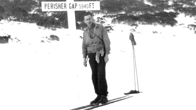 Carl Frankel at Perisher Gap, in the first half of the 1930s.