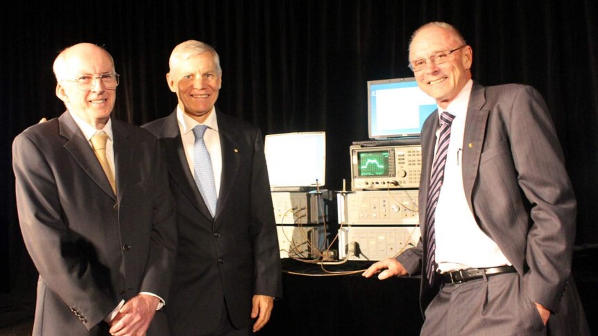 CSIRO W-Fi inventors (l-r) Graham Daniels, Terence Percival and John O'Sullivan