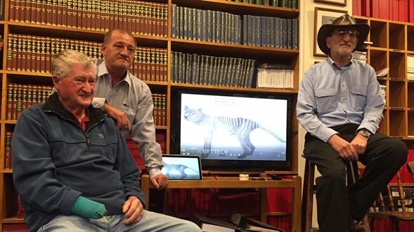Men who say they have filmed a Tasmanian tiger