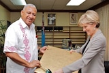 Australia's Foreign Minister Julie Bishop meets Fiji's prime minister Frank Bainimarama