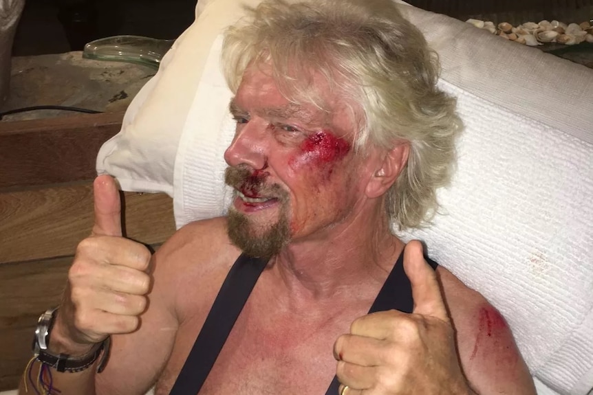 British billionaire Richard Branson said Friday he thought he was going to die in a biking accident.