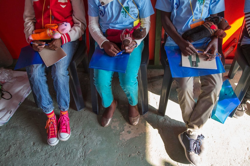 South African children who are HIV+ find solidarity and support together at a camp