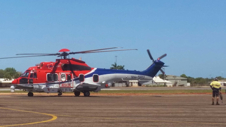 Rescue helicopter for resources industry at Broome airport