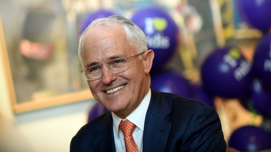 Malcolm Turnbull smiling in Canberra