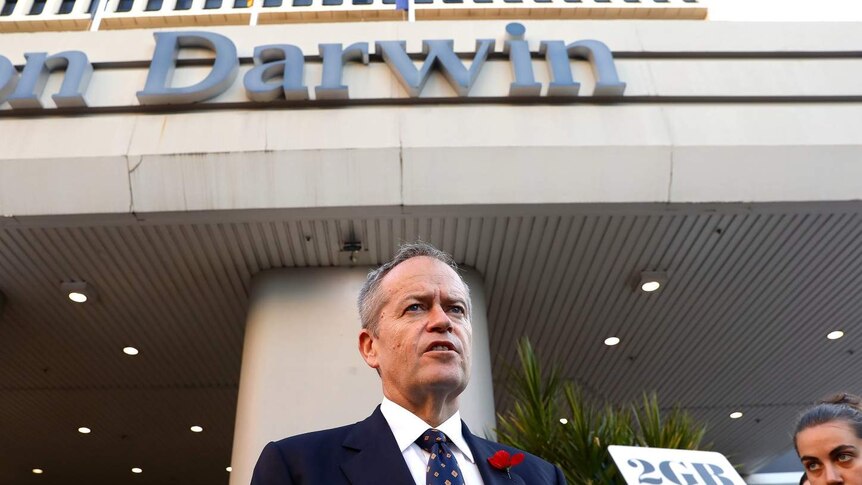 Opposition leader Bill Shorten in Darwin.