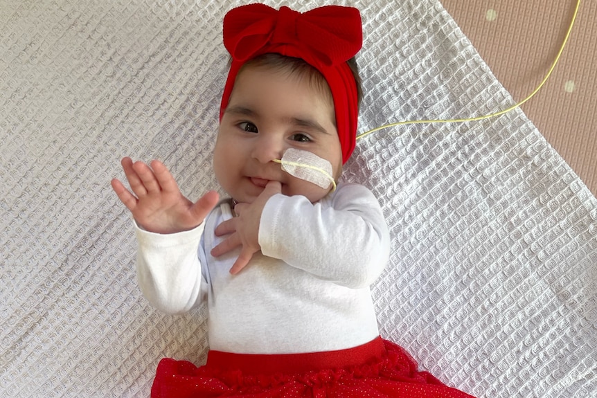 Eleanor Ahern is 11 months old and has lived in a medical bubble for most of her life