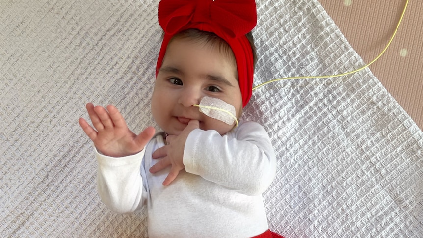 Eleanor Ahern is 11 months old and has lived in a medical bubble for most of her life