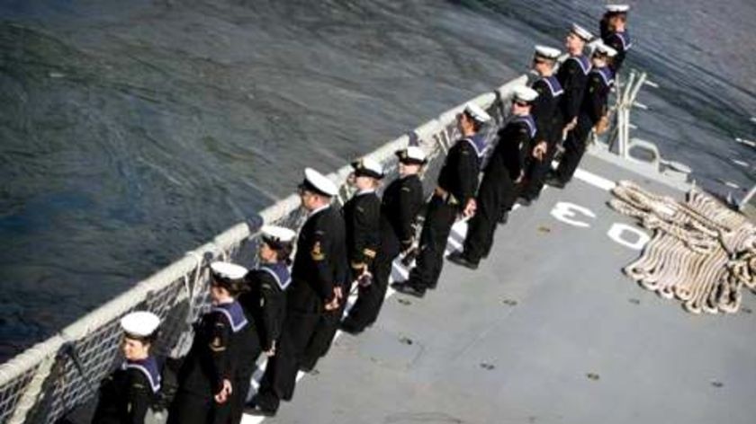 Male and female crew members of the Australian Navy