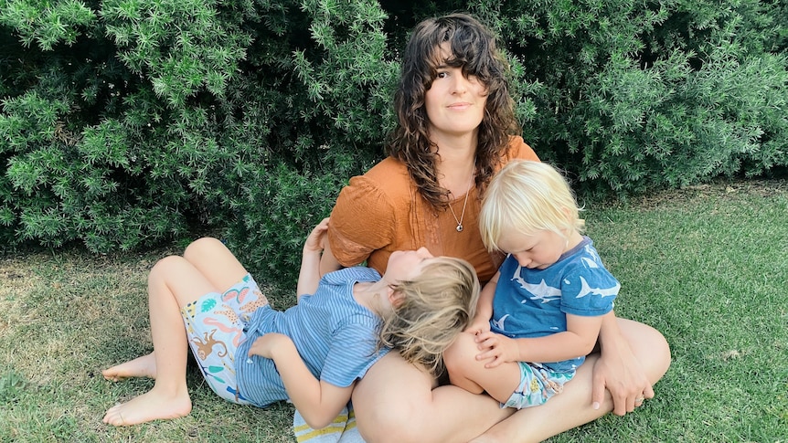 Jocelyn Ainslie with her sons in a story about what it's like having a second child.