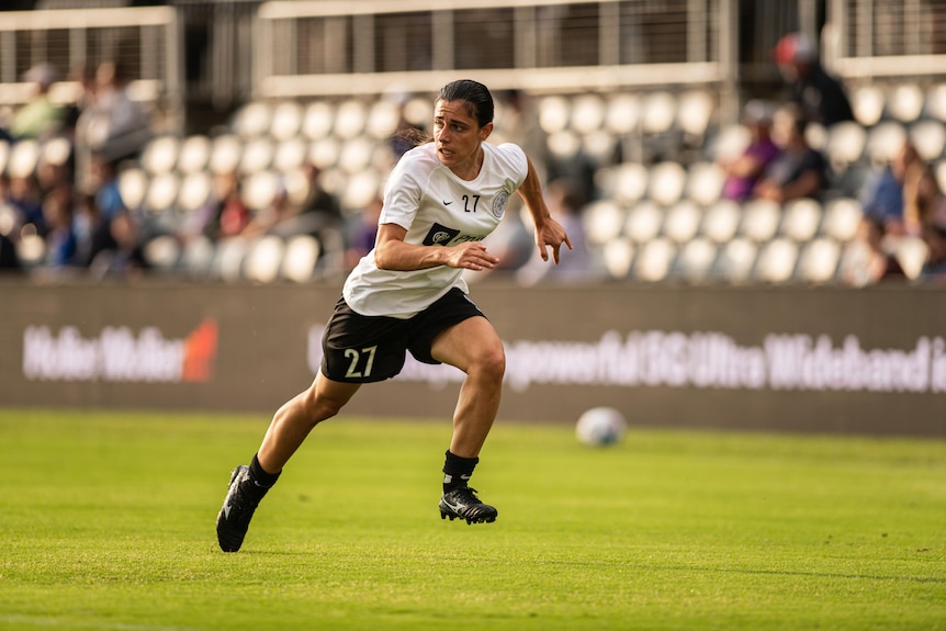 Alex Chidiac makes a run for US team Racing Louisville FC.