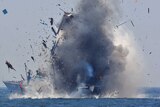 Illegal fishing boats destroyed by Indonesia