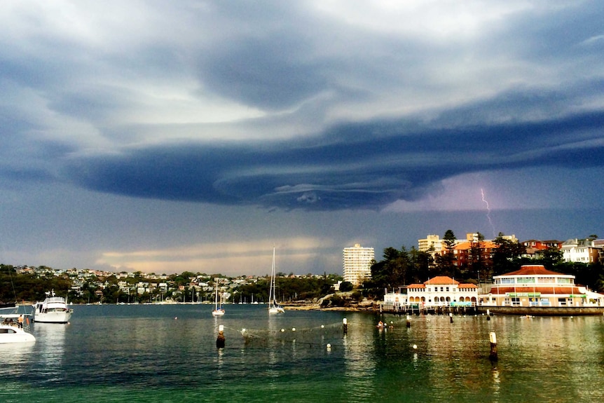 Shelf clouds approach Manly