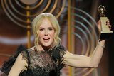 Nicole Kidman accepting the award for best performance