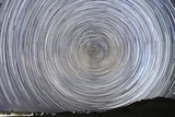 Star trail image from Eta Aquarid meteor shower