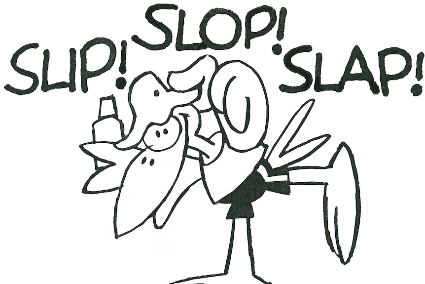 Sid the seagull in the Slip Slip Slap advertising campaign
