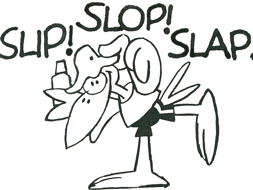 Sid the seagull in the Slip Slip Slap advertising campaign