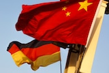 China and Germany's national flags.